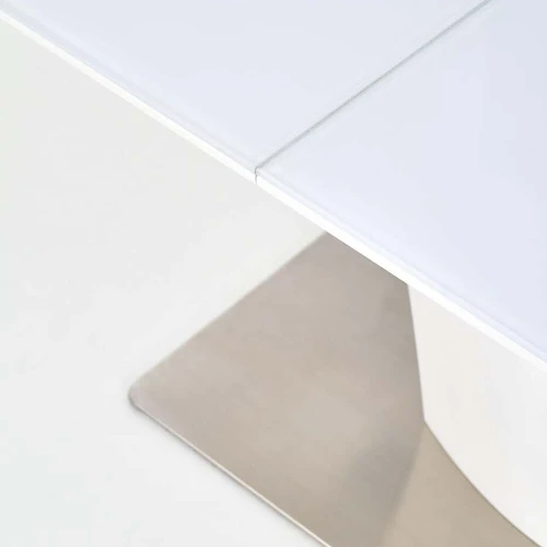 Balto spalvos stalas, 90 cm plotis, 76 cm aukštis