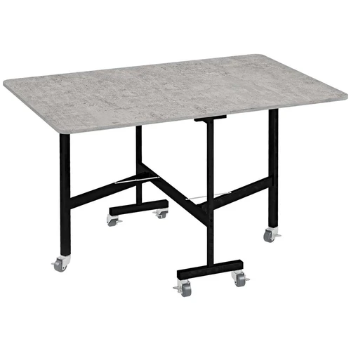 Valgomojo stalas Homcom 120x80x73cm., juodos/pilkos spalvos