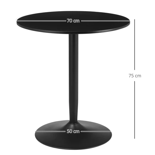 Valgomojo stalas Homcom 70x70x75cm., juodos spalvos - Stalai