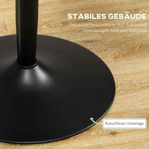Valgomojo stalas Homcom 70x70x75cm., juodos spalvos - Stalai