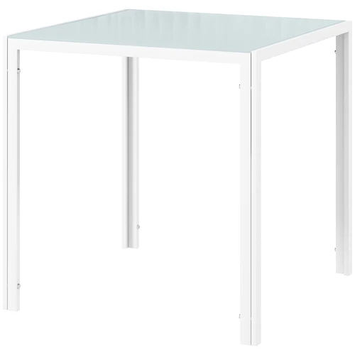 Valgomojo stalas Homcom 75x75x75cm., baltos spalvos