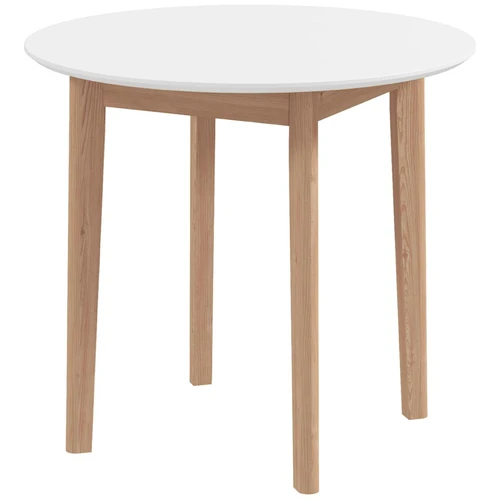 Valgomojo stalas Homcom 75x75x76cm., baltos/šviesiai rudos spalvos