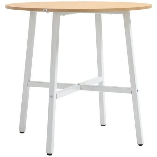 Valgomojo stalas Homcom 80x76cm., šviesiai rudos/baltos spalvos