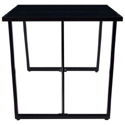 Valgomojo stalas, juodas, 200x100x75cm, grūdintas stiklas - Stalai