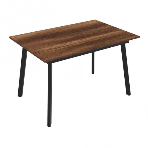 Aukštos kokybės juodo plieno rėmas ir rudo laminato stalviršis