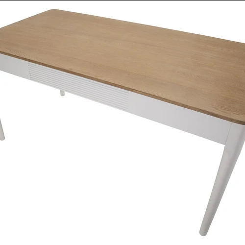 Valgomojo stalas Matera, balta/ruda, 180 × 80 × 90 cm - Stalai