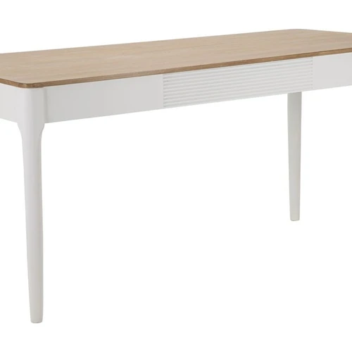 Valgomojo stalas Matera, balta/ruda, 180 × 80 × 90 cm