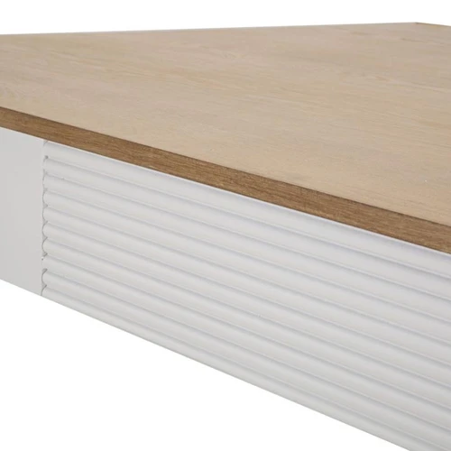 Valgomojo stalas Matera, balta/ruda, 180 × 80 × 90 cm - Stalai