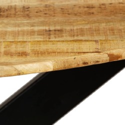 Valgomojo stalas, medis ir plienas, 120x77cm - Stalai