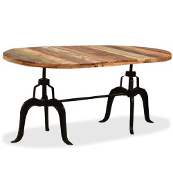 Valgomojo stalas, perdirbta mediena ir plieno rėmas, 180cm - Stalai