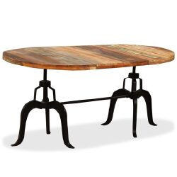 Valgomojo stalas, perdirbta mediena ir plieno rėmas, 180cm - Stalai