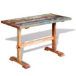 Valgomojo stalas, perdirbtos medienos masyvas, 120x58x78 cm