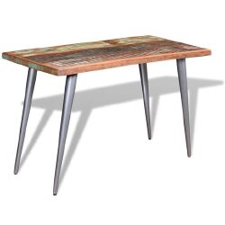 Valgomojo stalas, perdirbtos medienos masyvas, 120x60x76 cm