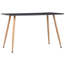 Valgomojo stalas, pilkos ir ąžuolo spalvos, 120x60x74cm, MDF