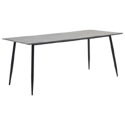 Valgomojo stalas, pilkos spalvos, 180x90x75cm, MDF