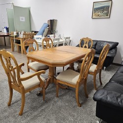 Valgomojo stalas su 6 kėdėmis - Valgomojo komplektai