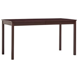 Valgomojo stalas, tamsiai ruda spalva, 140x70x73cm, pušis