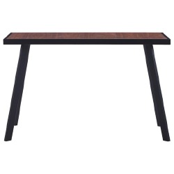 Valgomojo stalas, tamsios medienos ir juodas, 120x60x75cm, MDF - Stalai