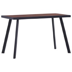 Valgomojo stalas, tamsios medienos ir juodas, 120x60x75cm, MDF