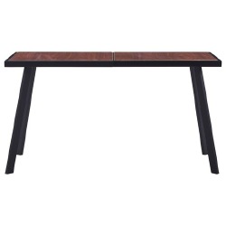 Valgomojo stalas, tamsios medienos ir juodas, 140x70x75cm, MDF - Stalai