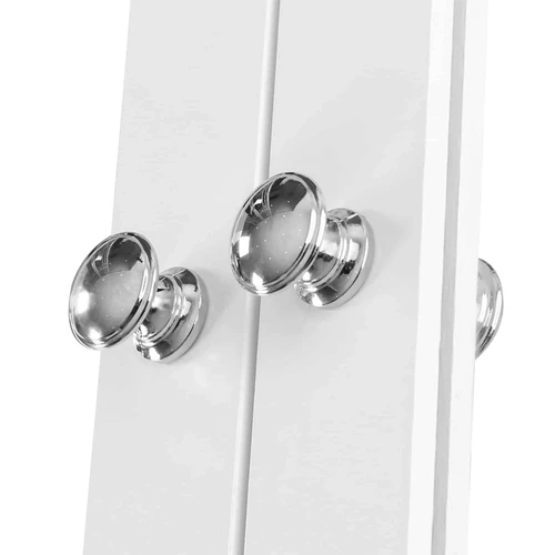 Baltos spalvos MDF veidrodinė spintelė – stilingas ir praktiškas sprendimas