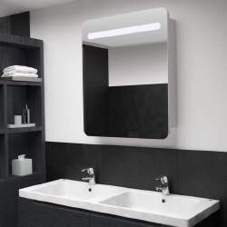 Veidrodinė vonios spintelė su LED apšvietimu, 68x9x80cm