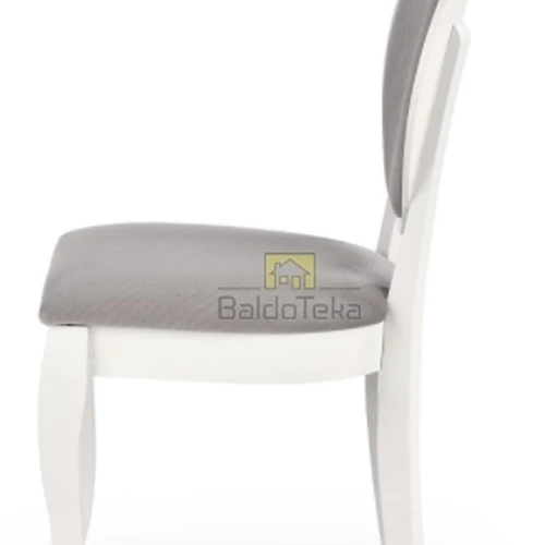 Natūralaus medžio spintelė balta/pilka spalva