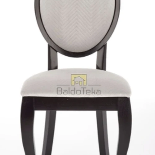 Aukštos kokybės juodos kėdės su gobelenu ir natūraliu medžiu