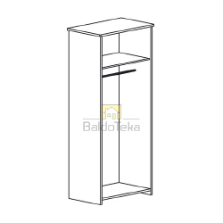 Šokoladinės sonoma spalvos didelė spinta – 92/197/55 cm