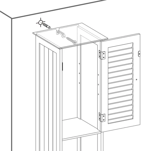 Saugi ir tvarkinga vonios spintelė su apsauga nuo apvirtimo