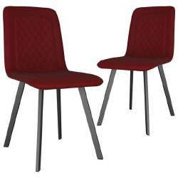 VidaXL valgomojo kėdės (2 vnt, raudonos)