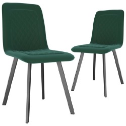 VidaXL Valgomojo kėdės (2 vnt, žalios)
