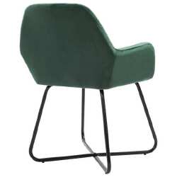 VidaXL Valgomojo kėdės, 2vnt., žalios spalvos, aksomas - Kėdės