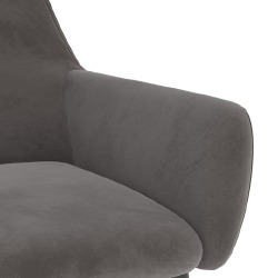 VidaXL Valgomojo kėdės, 4vnt., tamsiai pilkos, aksomas (2x323105) - Kėdės