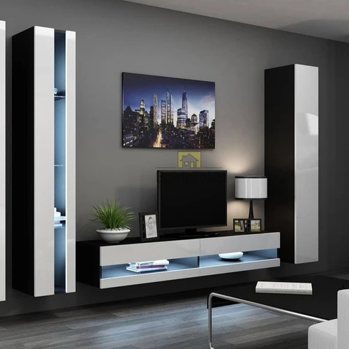 Elegantiška spinta su blizgiais fasadais ir matiniu korpusu