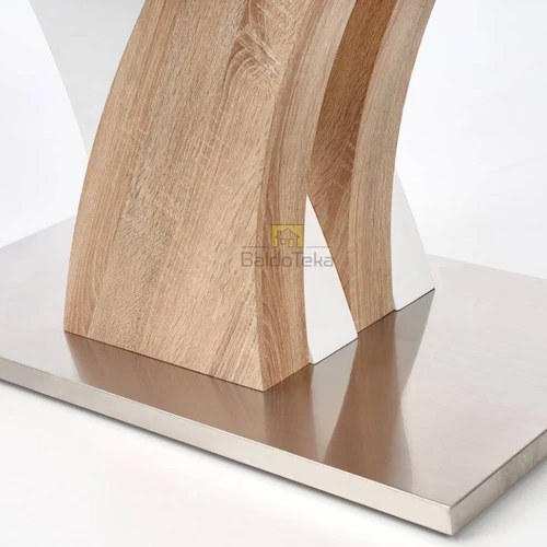 Šiuolaikiškas stalo rinkinys su 4 kėdėmis ir keičiamu dizainu