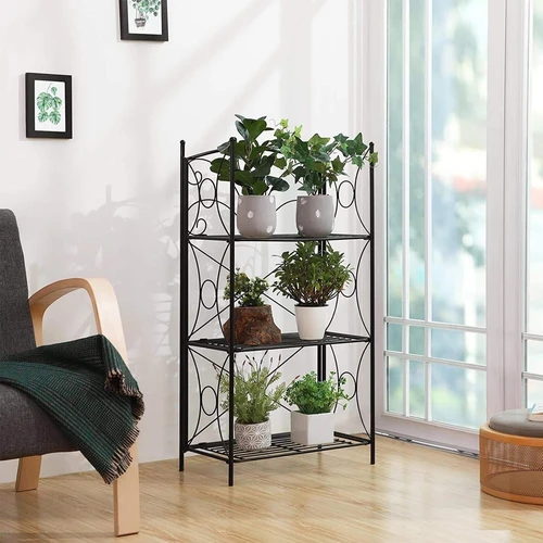 Lengva ir stabili 3 pakopų lentyna, puikiai tinka sodui, balkonui, terasai