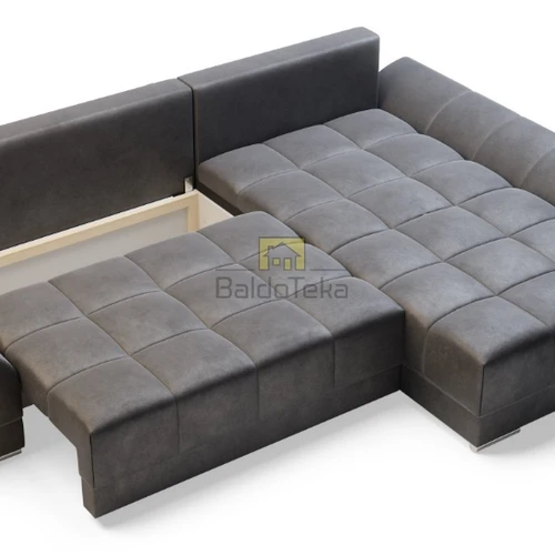 Ergonominė lova su patalynės dėže ir keičiamu aukščiu