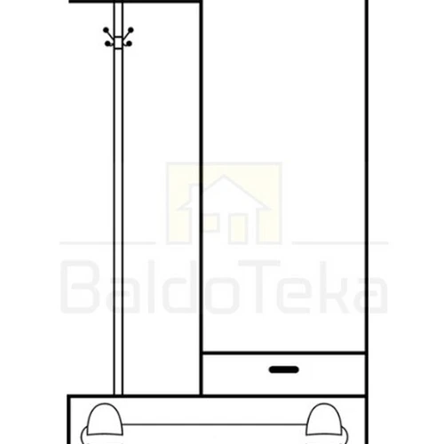 Moderni spinta su veidrodžiu, 91/200/29 cm