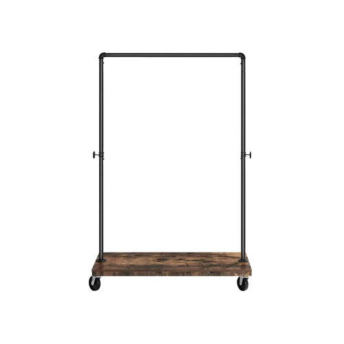 Vintažinė ruda-juoda drabužių kabykla su batų laikikliu