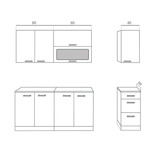 Praktiška virtuvės spinta su galimybe pasirinkti spalvą
