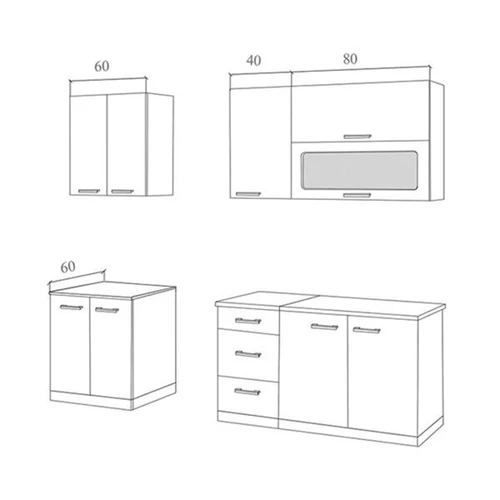 Praktiška virtuvės spinta su 60 cm gyliu ir 215 cm aukščiu