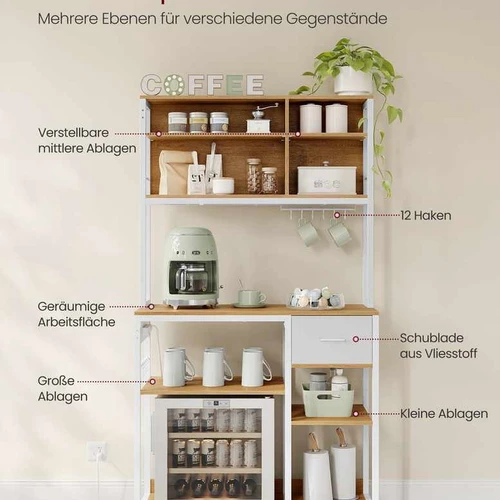 Stilinga virtuvės lentyna Golden Oak