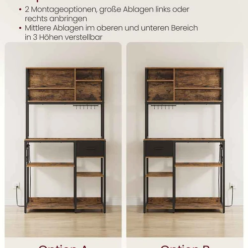 Elegantiška virtuvės lentyna iš medžio drožlių plokštės