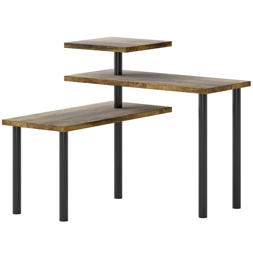 Virtuvės organizatorius, 3 pakopos, Ruda/juoda, 40 × 36,5 × 18 cm