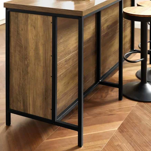 Virtuvės sala 170x60x89cm., rudos/juodos spalvos - Virtuvės spintelės