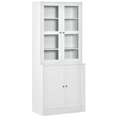 Virtuvės spintelė Homcom 76x40x178,5cm., baltos spalvos