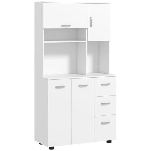 Virtuvės spintelė Homcom 89x39,5x168cm., baltos spalvos
