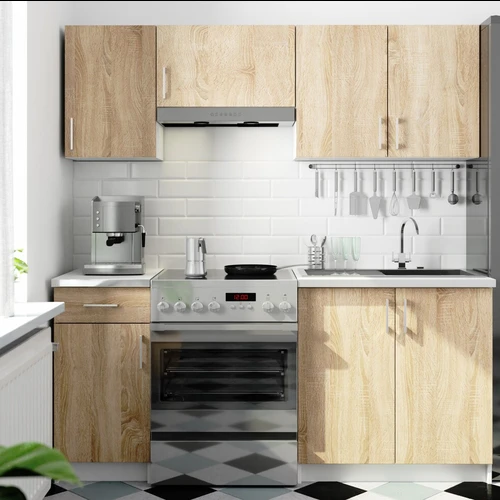 Pigus ir praktiškas virtuvės baldų komplektas su daug vietos