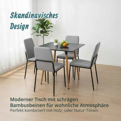 Virtuvės stalas Relaxdays, iki 4 asmenų, 75 × 75 × 75 cm - Stalai